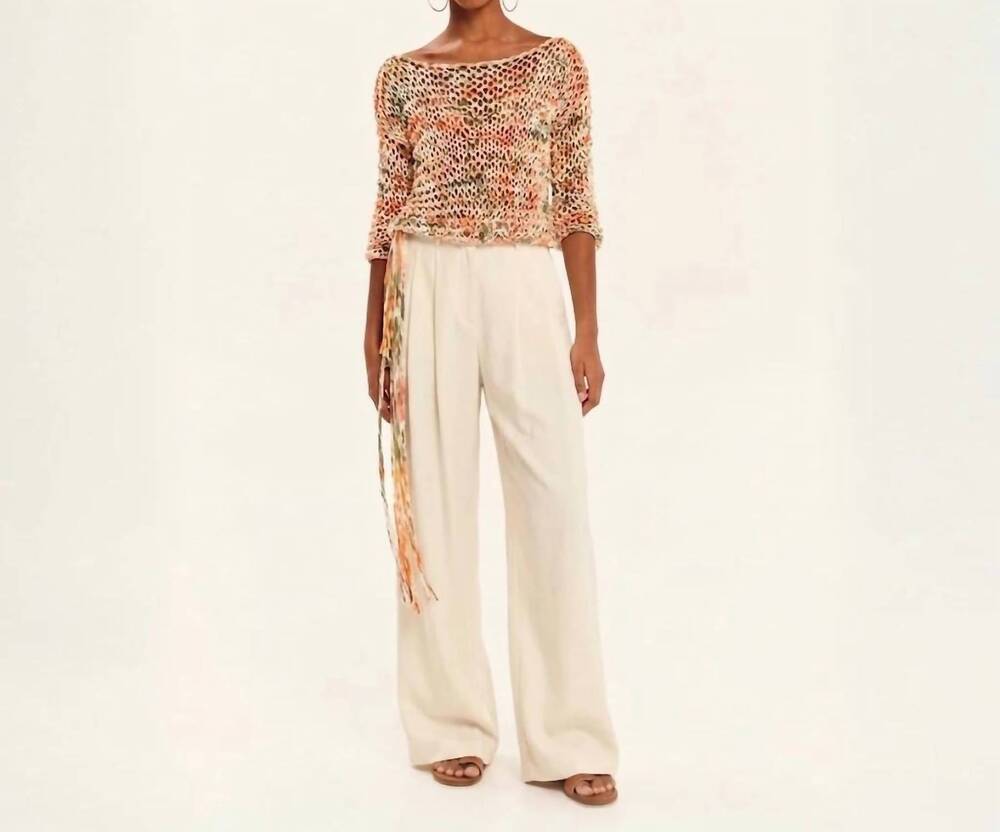 NEW KOURBELA secret pleats trousers in off-white